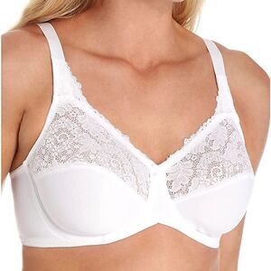 Lilyette Minimizer Bra, Lacey Underwire Bra with Full-Coverage & Natural Support